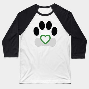 Pride Paw: Demiromantic Pride Baseball T-Shirt